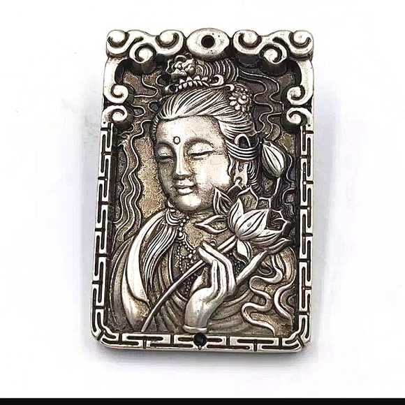 ♥️Collectible Antique Silver Chinese Bullion amulets - Picture 5 of 10